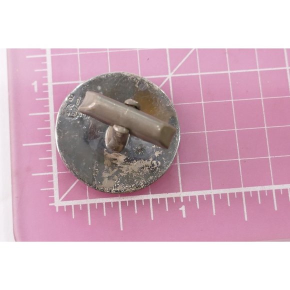 Vintage Mexican Sterling Silver Cufflinks With Aztec Calendar Center Design - Picture 2 of 8